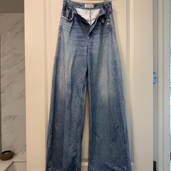 rag & bone Light Blue Flare Jeans - Picture 4 of 5